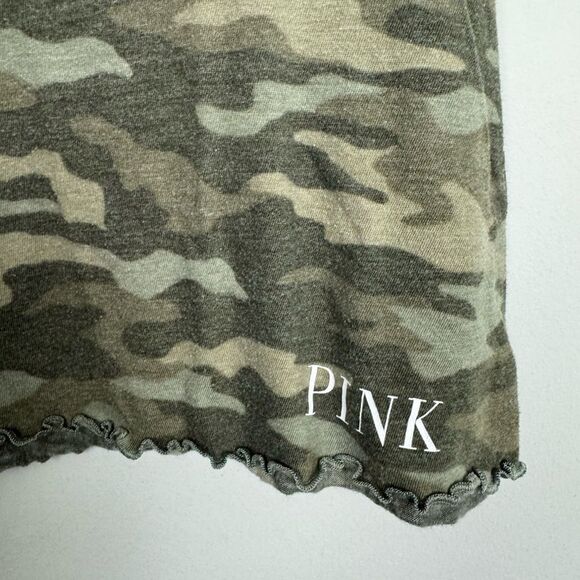 PINK VICTORIA’S SECRET | Camouflage Crop Top Pajama Sleep Women’s Size Large - Picture 4 of 7